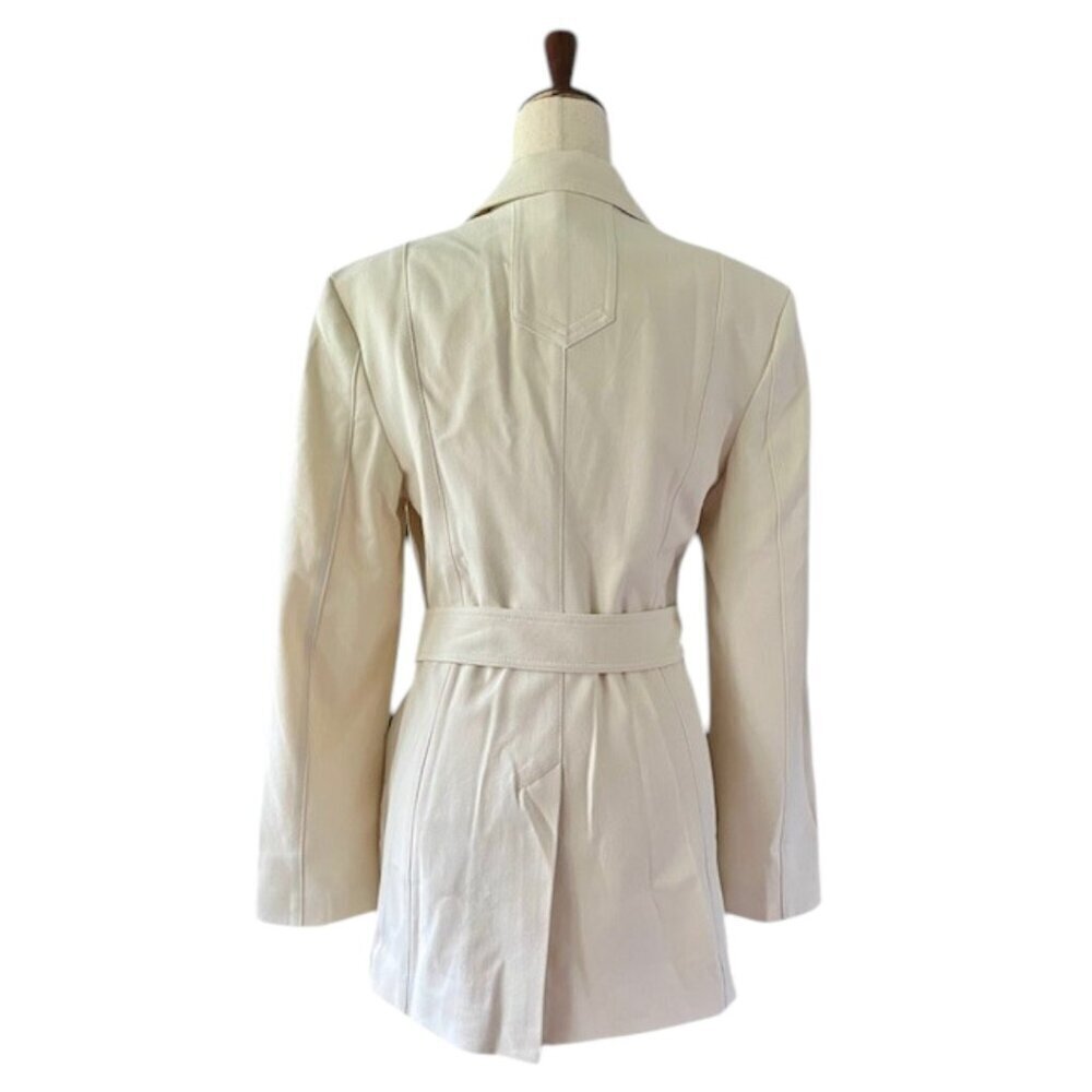 ZARA SRPLS Collection Women Blazer Jacket Belted Off White Bloggers Fav Med NWT - Picture 11 of 16